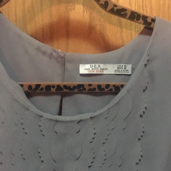 DEX SUIT SHOP GREY BLOUSE - Picture 2 of 5